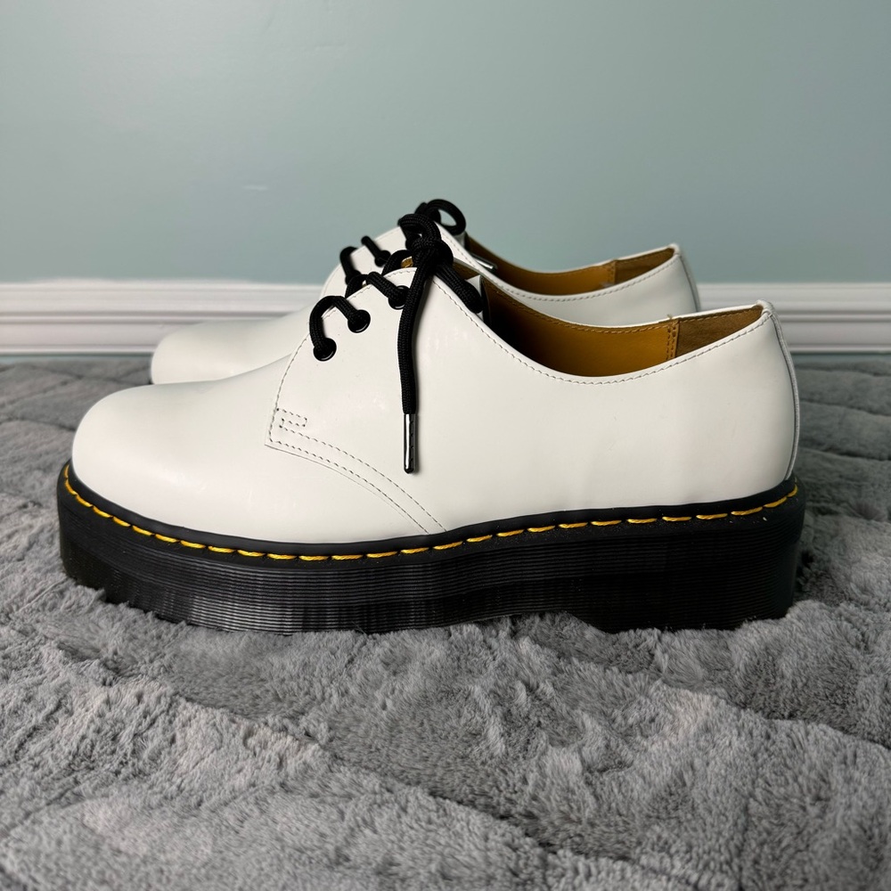 Dr Martens 1461 Smooth Leather Platform Quad Men’s 12 NEW - Picture 6 of 9